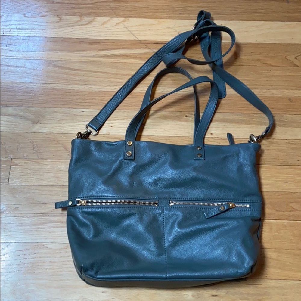 Aspen Teal Leather Crossbody handbag